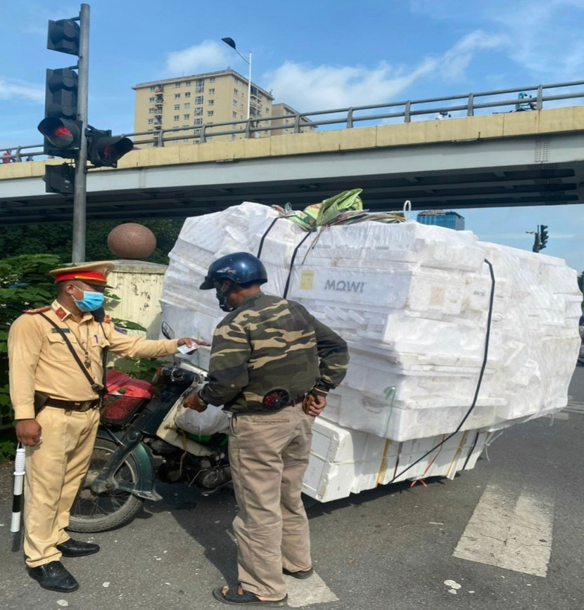 Trường hợp vi phạm của anh T bị tổ công tác phát hiện xử lý sáng 9/7/2024.