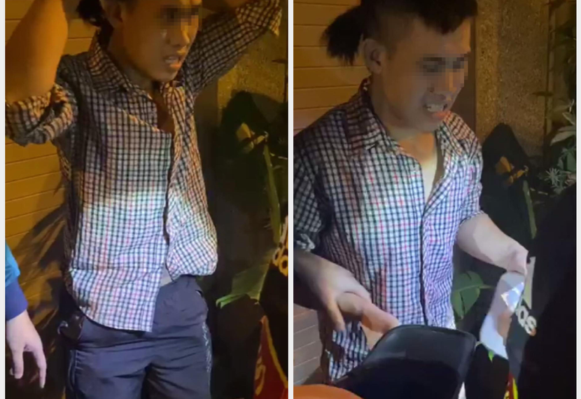 Lực lượng 141 phát hiện đối tượng Hoàng Khắc Thiểm giấu ma túy trong túi quần. Lực lượng 141 phát hiện đối tượng Hoàng Khắc Thiểm giấu ma túy trong túi quần.