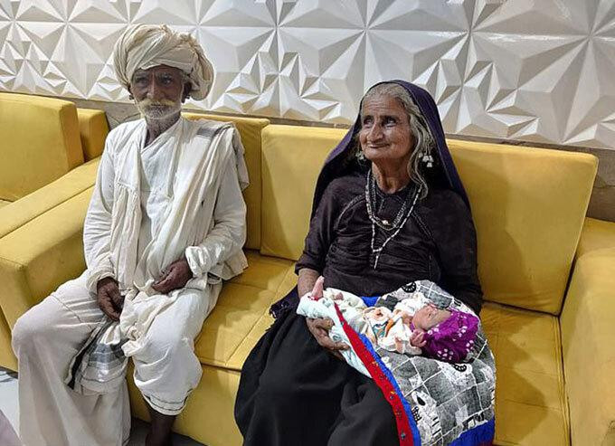 Cụ bà Rabari và chồng Maldhari Cụ bà Rabari và chồng Maldhari