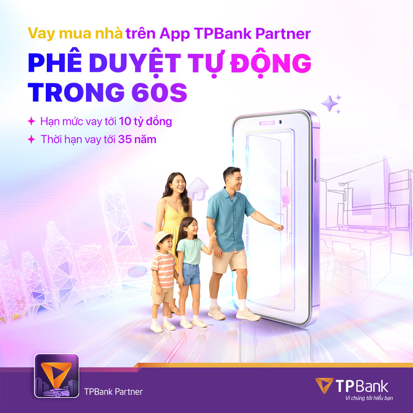TPBank mang đến giải pháp vay mua nhà dự án qua ứng dụng TPBank Partner. TPBank mang đến giải pháp vay mua nhà dự án qua ứng dụng TPBank Partner.