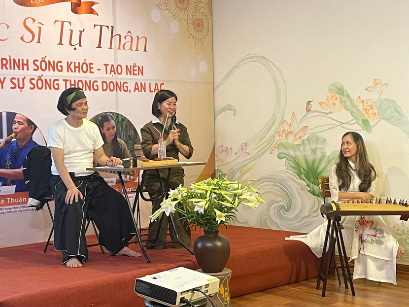 Giám đốc Viện trị liệu Andeva Diệu Đức Nhàn là người kết nối cuộc giao lưu với Khí công sư - Lương y Lê Thuận Nghĩa và Tiến si, Nghệ sĩ Ưu tú Nguyễn Thị Hải Phượng Giám đốc Viện trị liệu Andeva Diệu Đức Nhàn là người kết nối cuộc giao lưu với Khí công sư - Lương y Lê Thuận Nghĩa và Tiến si, Nghệ sĩ Ưu tú Nguyễn Thị Hải Phượng