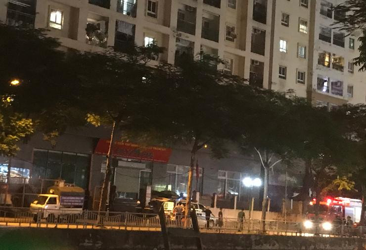 Hiện trường tòa nhà xảy ra vụ việc