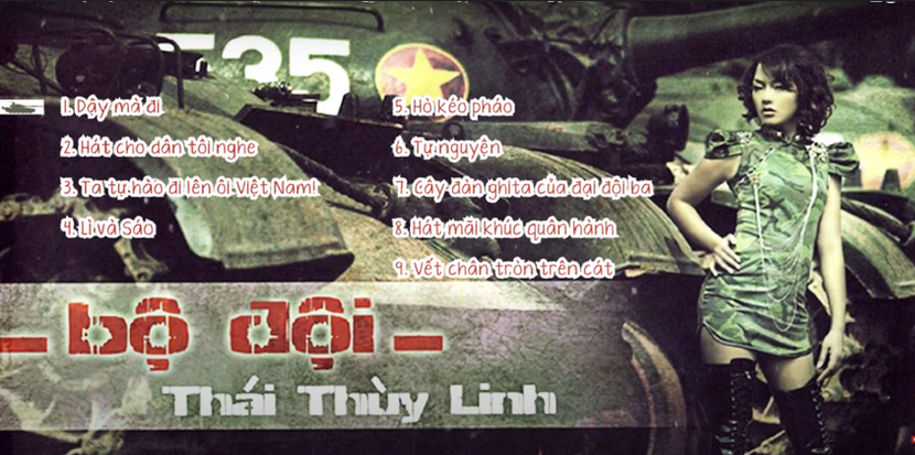 Danh sách bài hát trong album “Bộ đội”, của ca sĩ Thái Thùy Linh Danh sách bài hát trong album “Bộ đội”, của ca sĩ Thái Thùy Linh