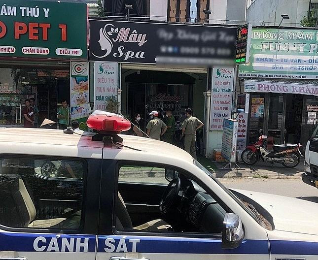 Tiệm Spa nơi xảy ra vụ việc. Tiệm Spa nơi xảy ra vụ việc.