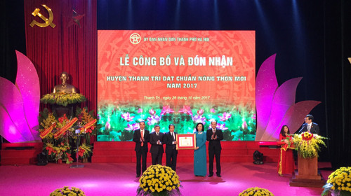 Hà Nội: Huyện Thanh Trì đón nhận danh hiệu huyện đạt chuẩn nông thôn mới ảnh 1