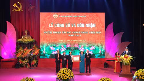 Hà Nội: Huyện Thanh Trì đón nhận danh hiệu huyện đạt chuẩn nông thôn mới ảnh 1