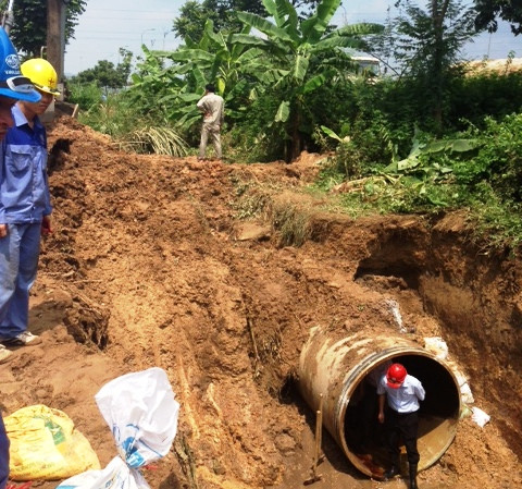Đường ống nước sông Đà số 2 tháng 9 mới có thể xong ảnh 1