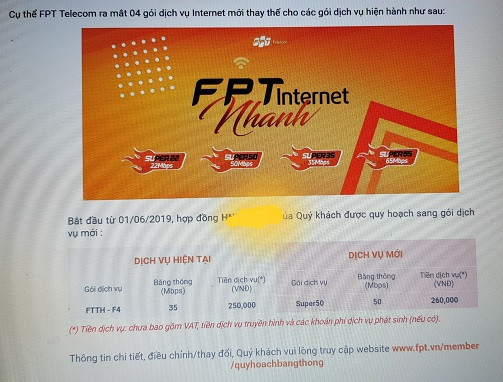 Gửi email ngắn gọn thông báo tăng cước phí Internet, FPT có sòng phẳng với khách hàng? ảnh 1