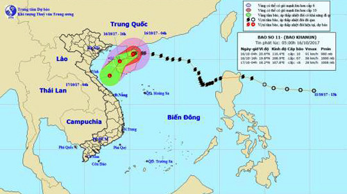 Bão số 11 tiến sát vịnh Bắc Bộ và tiếp tục suy yếu thành áp thấp nhiệt đới ảnh 1