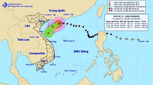 Bão số 11 tiến sát vịnh Bắc Bộ và tiếp tục suy yếu thành áp thấp nhiệt đới ảnh 1