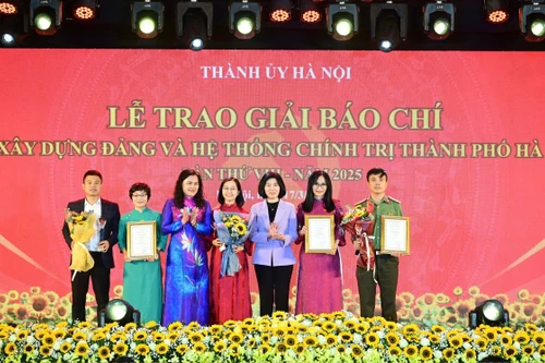 An ninh Thủ đô đoạt Giải báo chí về xây dựng Đảng và hệ thống chính trị thành phố Hà Nội lần thứ tám
