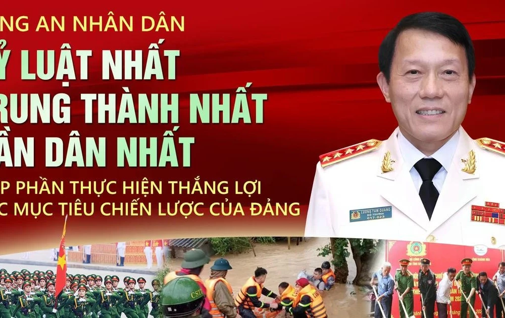 Công an nhân dân 'Kỷ luật nhất - Trung thành nhất - Gần dân nhất', góp phần thực hiện thắng lợi các mục tiêu chiến lược của Đảng