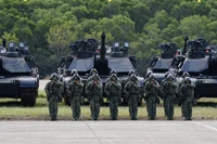 Xe tăng M1A2T Abrams Đài Loan dẫn đầu cuộc diễn tập thực binh lớn