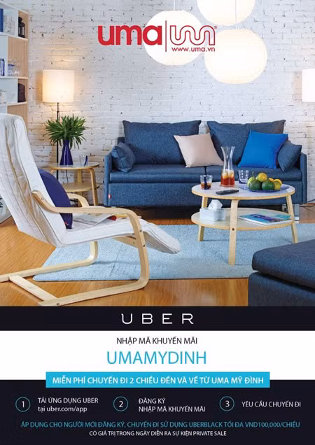 Mua sắm tại UMA, Uber đưa về nhà miễn phí ảnh 2 Mua sắm tại UMA, Uber đưa về nhà miễn phí ảnh 2