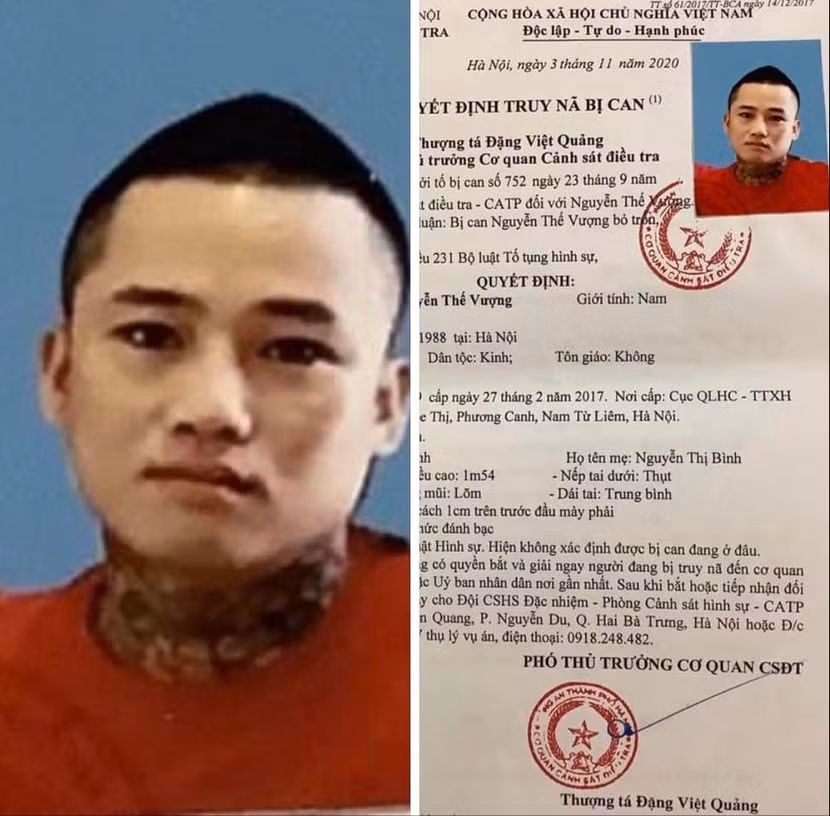 Đối tượng bị truy nã