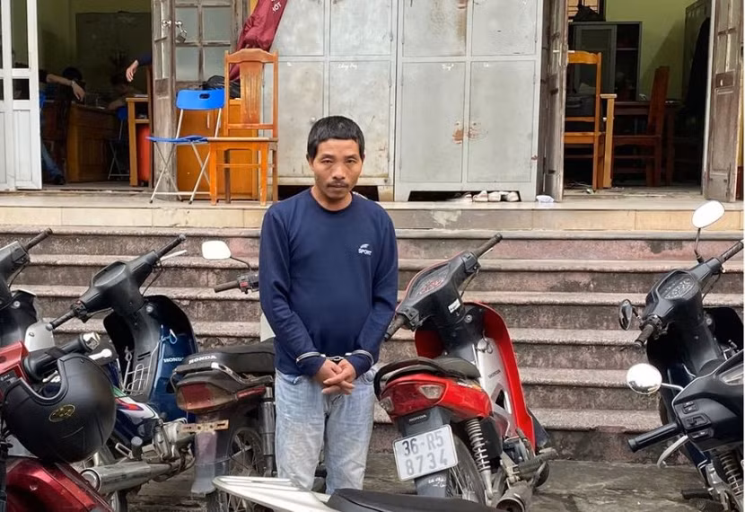 Đối tượng trộm cắp xe máy bị bắt giữ