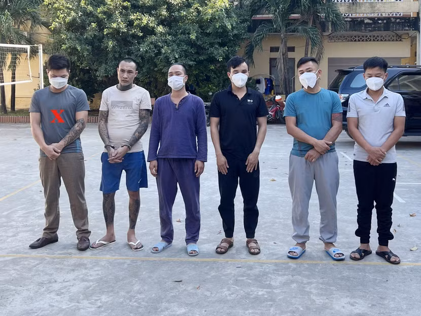 Các đối tượng hoạt động tín dụng đen bị bắt giữ