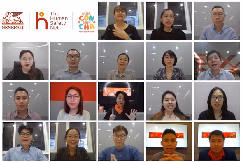 Đông đảo tình nguyện viên của Generali Việt Nam tham gia xây dựng nội dung chương trình và lan tỏa các kiến thức, gợi ý nuôi dạy trẻ hữu ích đến với cộng đồng ngay trong thời gian giãn cách làm việc tại nhà. Đông đảo tình nguyện viên của Generali Việt Nam tham gia xây dựng nội dung chương trình và lan tỏa các kiến thức, gợi ý nuôi dạy trẻ hữu ích đến với cộng đồng ngay trong thời gian giãn cách làm việc tại nhà.