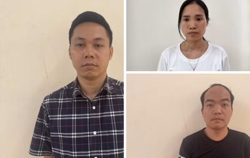Nhóm đối tượng liên quan bị bắt giữ