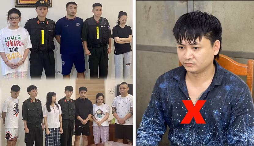Đỗ Hoàng Hiệp (x) và các đối tượng trong đường dây bị bắt Đỗ Hoàng Hiệp (x) và các đối tượng trong đường dây bị bắt