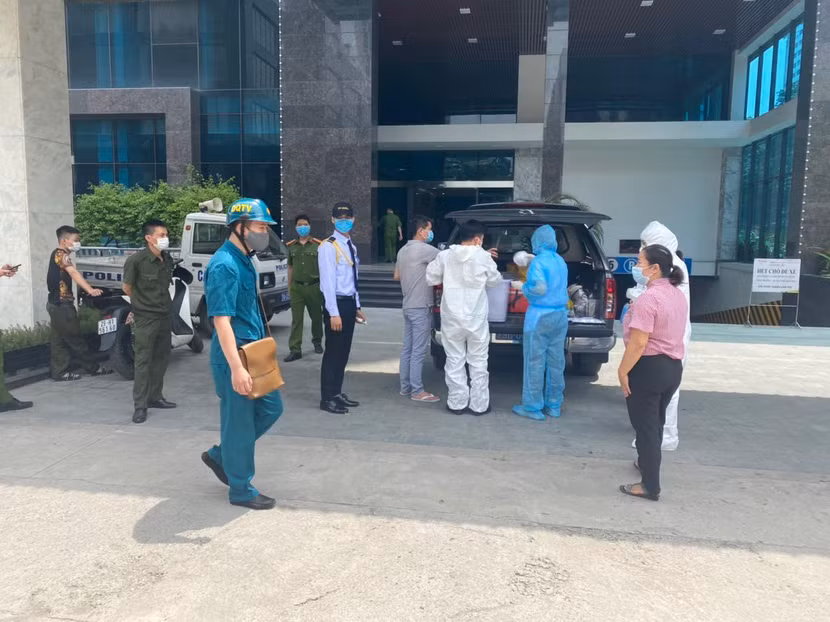 Tòa chung cư có bệnh nhân dương tính với Covid