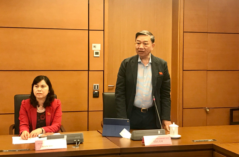 Đại tướng, Bộ trưởng Bộ Công an Tô Lâm phát biểu thảo luận tổ, chiều 2-11