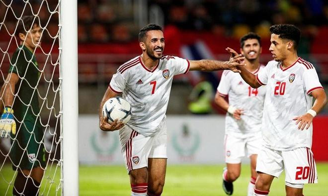 Ali Mabkhout (số 7) là cái tên mà thầy trò Park Hang-seo phải lưu tâm ở trận đấu với UAE ngày 15-6 tới.