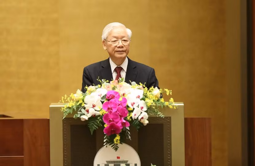 Tổng Bí thư Nguyễn Phú Trọng phát biểu tại hội nghị