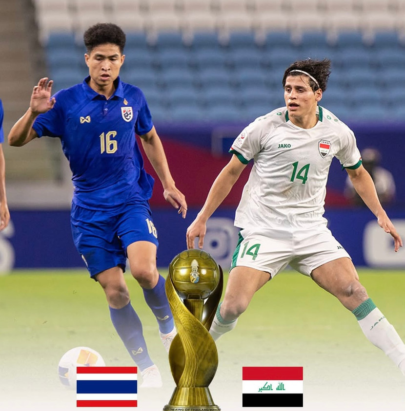 Tuyển Iraq (hạng 59 thế giới, áo trắng) được công bố là khách mời đầu tiên của King's Cup 2025