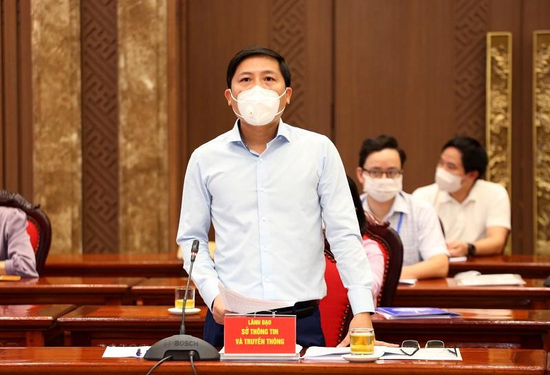 Giám đốc Sở TT&amp;TT Nguyễn Thanh Liêm thông tin tại cuộc họp báo