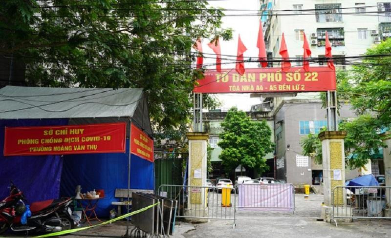 Chung cư A4-A5 Đền Lừ (quận Hoàng Mai) đang bị phong toả