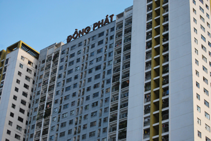 Chung cư Đồng Phát ở phường Vĩnh Hưng đã ghi nhận 4 ca Covid-19 ở tầng 25