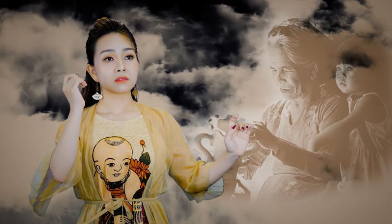 Ca sĩ Quách Mai Thy thể hiện ca khúc “Khóc mẹ” trong MV.