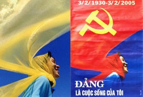 Bức tranh cổ động "đạo ảnh" của tay máy Trần Thế Long