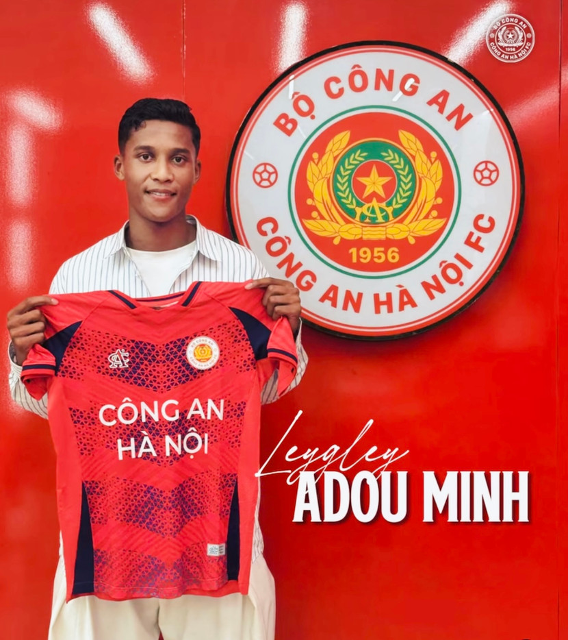 Hậu vệ Việt kiều Pháp Leygley Adou Minh chính thức gia nhập CLB Công an Hà Nội