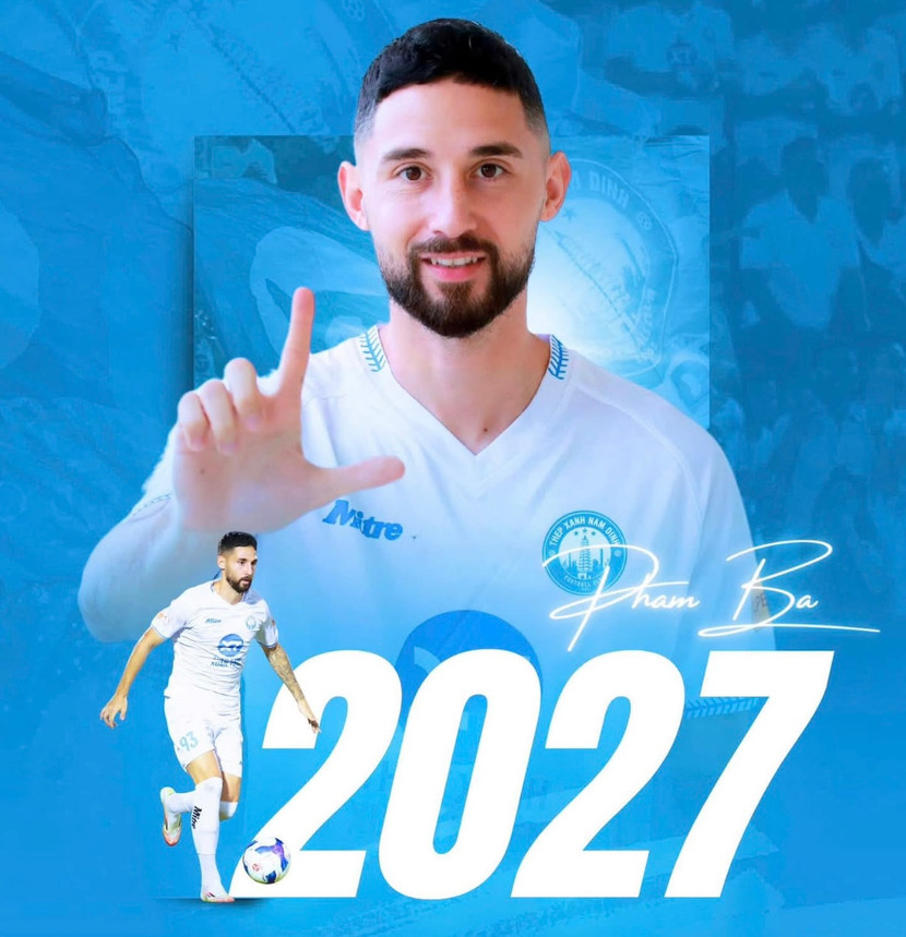 Kevin Phạm Ba tiếp tục thi đấu cho CLB Nam Định tới 2027