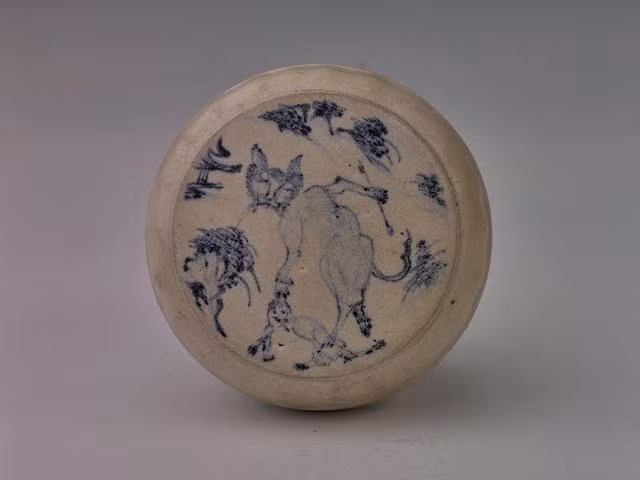 Gốm hoa lam trang trí hình hổ, niên đại thế kỷ 15