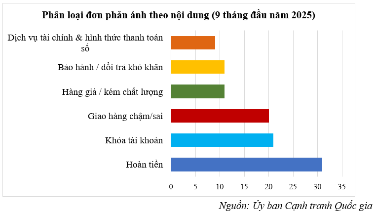 Các phản ánh chính của người tiêu dùng trong lĩnh vực thương mại điện tử Các phản ánh chính của người tiêu dùng trong lĩnh vực thương mại điện tử