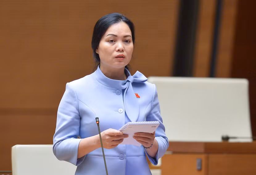 Đại biểu Huỳnh Thị Phúc phát biểu Đại biểu Huỳnh Thị Phúc phát biểu