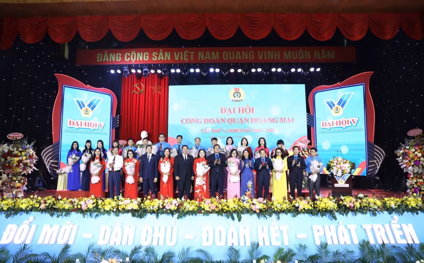 Liên đoàn Lao động quận Hoàng Mai tổ chức thành công Đại hội lần thứ V