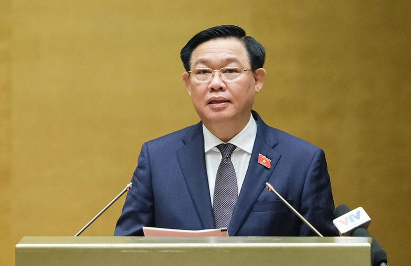 Chủ tịch Quốc hội Vương Đình Huệ phát biểu khai mạc hội nghị