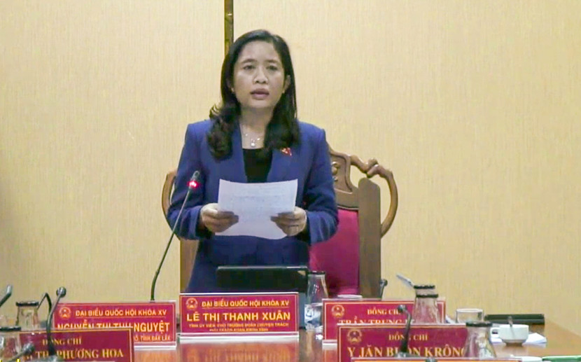 ĐBQH Lê Thị Thanh Xuân chất vấn Chánh án TANDTC ĐBQH Lê Thị Thanh Xuân chất vấn Chánh án TANDTC