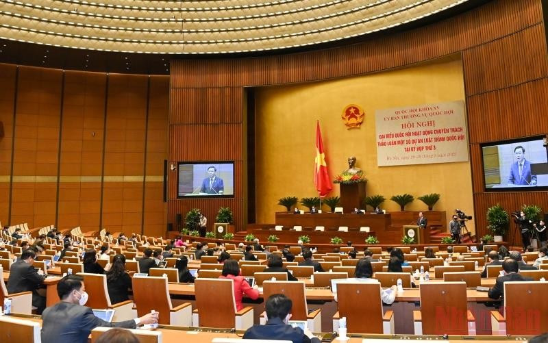 Quang cảnh một hội nghị ĐBQH hoạt động chuyên trách gần đây