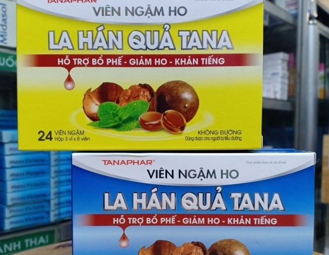 Hai TPBVSK La hán quả Tana quảng cáo vi phạm (Ảnh: Cục ATTP)