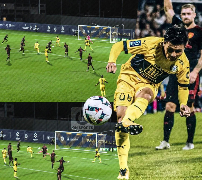 Quang Hải ghi bàn thắng đầu tiên cho Pau FC tại Ligue 2