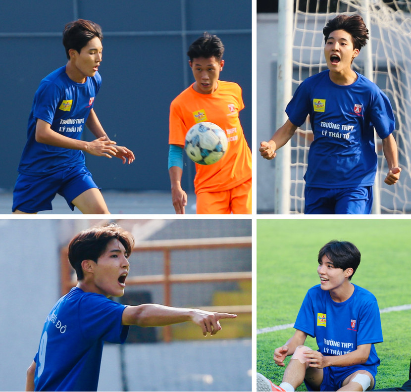 Hong Jin-woo thi đấu nổi bật và phấn khích ăn mừng bàn thắng trong trận THPT Lý Thái Tổ thắng THPT Lương Văn Can 3-1 tại lượt cuối bảng S Hong Jin-woo thi đấu nổi bật và phấn khích ăn mừng bàn thắng trong trận THPT Lý Thái Tổ thắng THPT Lương Văn Can 3-1 tại lượt cuối bảng S