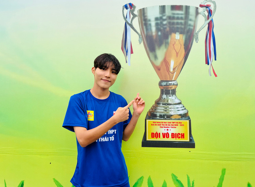 Hong Jin-woo mơ được cùng THPT Lý Thái Tổ vô địch giải bóng đá học sinh THPT Hà Nội - An ninh Thủ đô