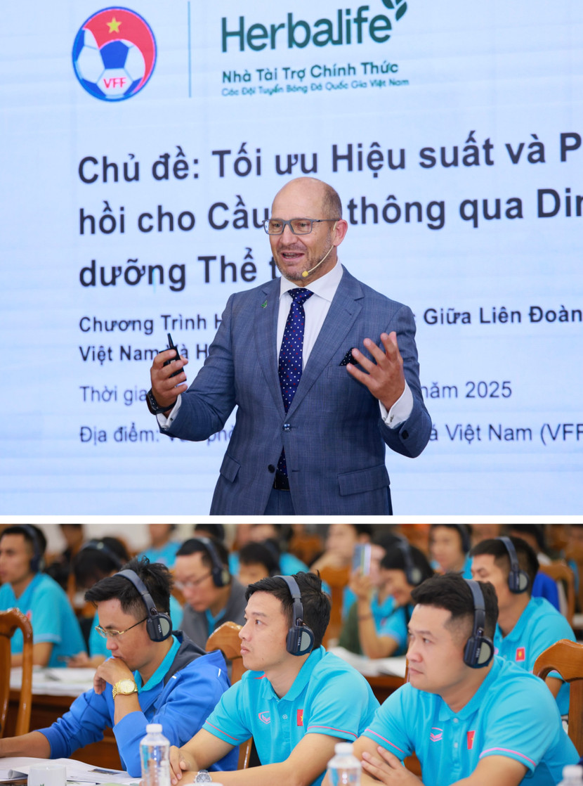 Chuyên gia khoa học thể thao và dinh dưỡng, Tiến sĩ Alvarez Garcia trực tiếp truyền thụ kiến thức, kinh nghiệm cho các học viên