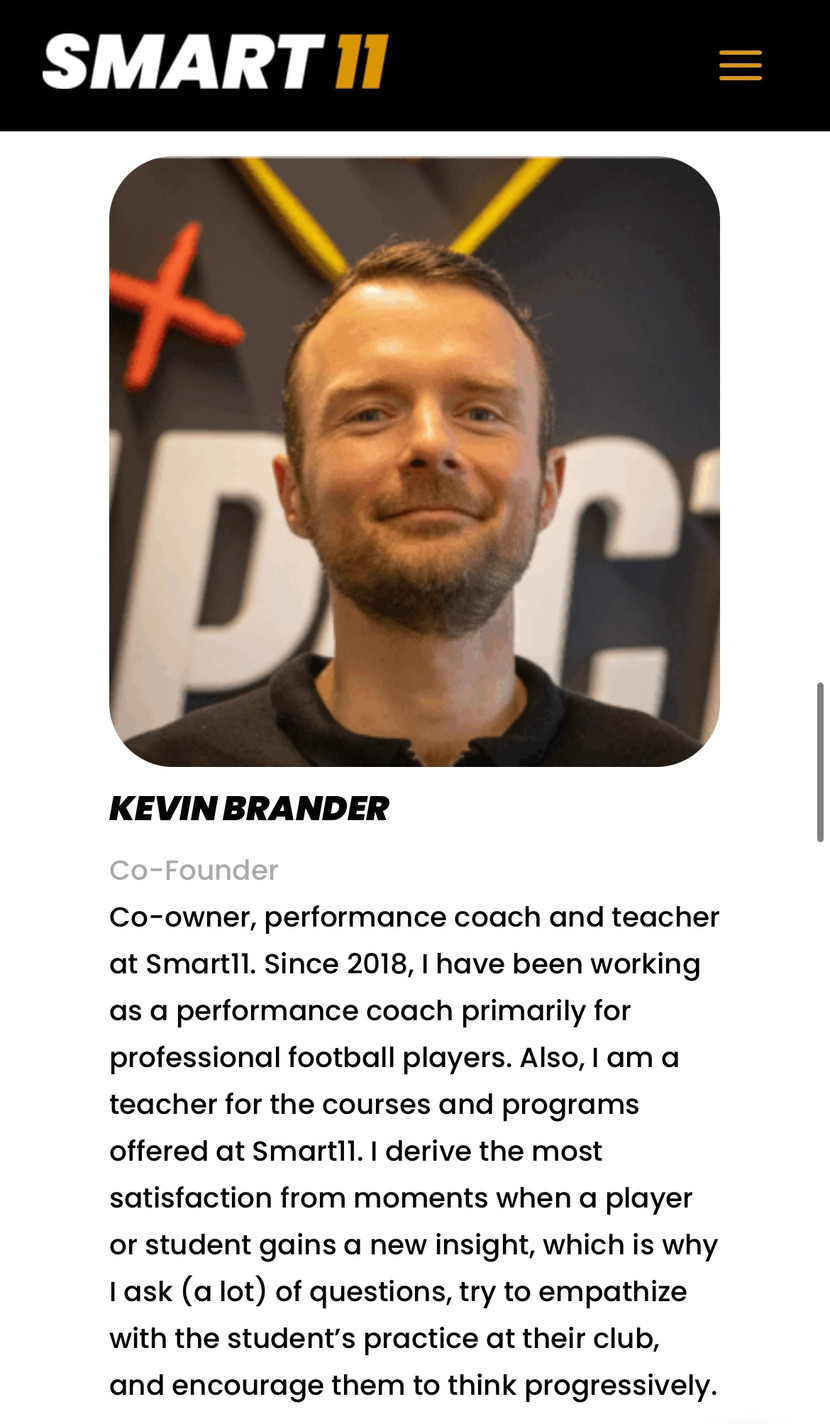 Kevin Brander - chuyên gia bóng đá, người đồng sáng lập Smart11