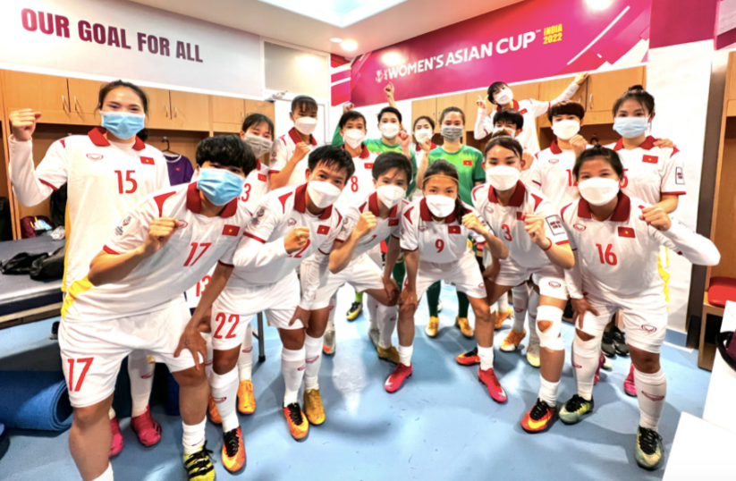 Các cầu thủ nữ Việt Nam thể hiện tinh thần đáng khen tại giải châu Á